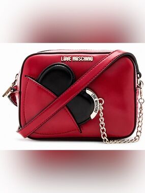 Love Moschino Red Heart Camera Bag Crossbody
